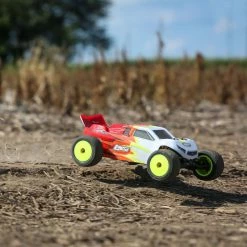 Losi 1/18 Mini-T 2.0 2WD Stadium Truck Brushed RTR, Red/White for Ready-To-Run -Losi RC Car LOS01015T1 A10 2PSUL73U