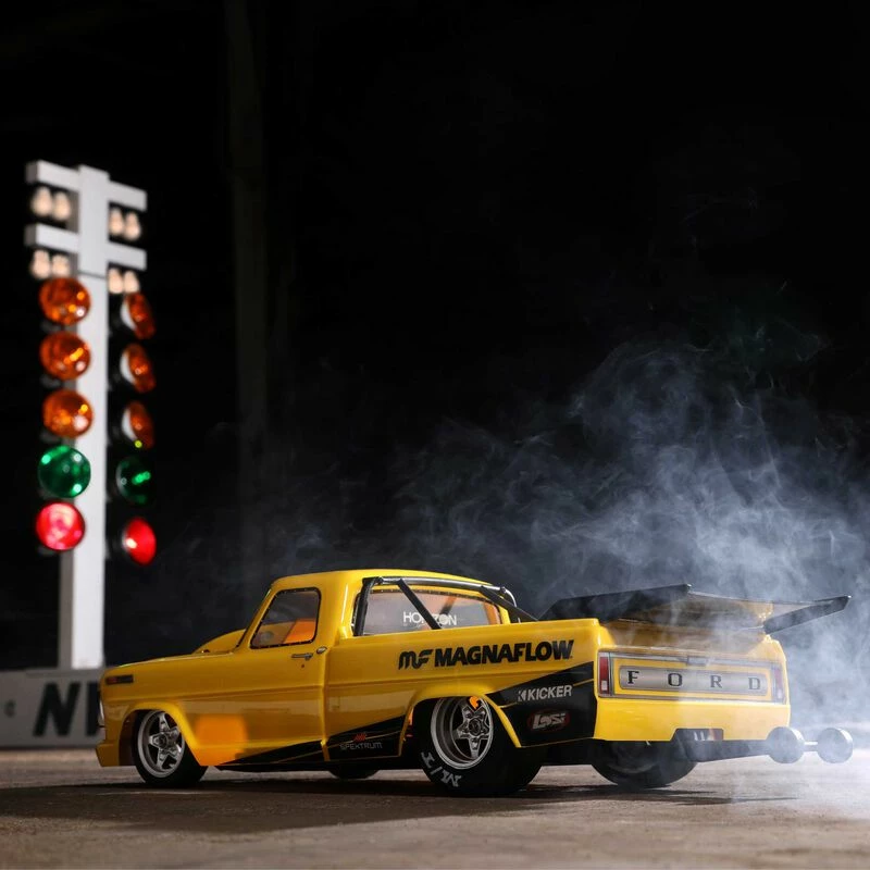 Losi 1/10 '68 Ford F100 22S 2WD No Prep Drag Truck Brushless RTR, Magnaflow for Ready-To-Run 6 Losi 1/10 '68 Ford F100 22S 2WD No Prep Drag Truck Brushless RTR, Magnaflow for Ready-To-Run - Image 5