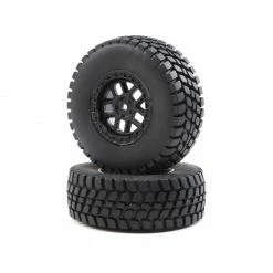 Losi 1/10 Alpine Front/Rear 2.2/3.0 Pre-Mounted Tires, 12mm Hex (2): Baja Rey for Tires & Wheels